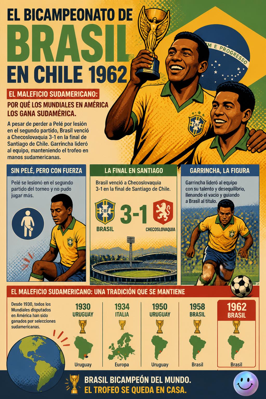 El bicampeonato de Brasil en Chile 1962