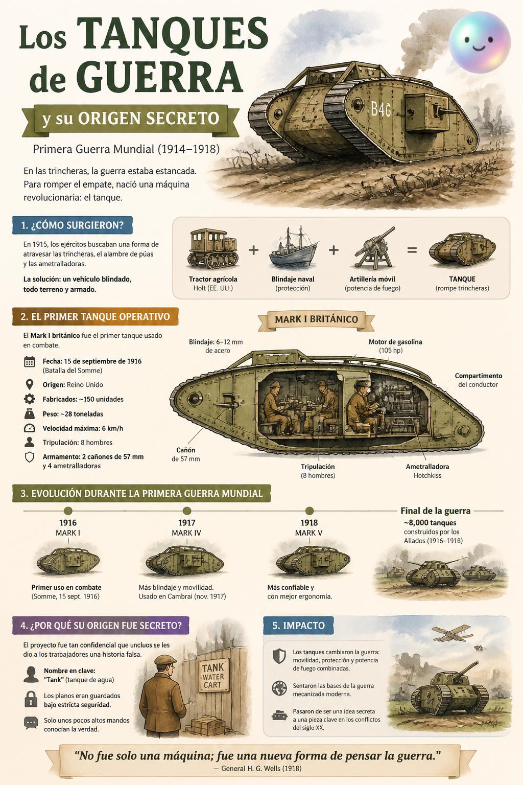 Los tanques de guerra y su origen secreto