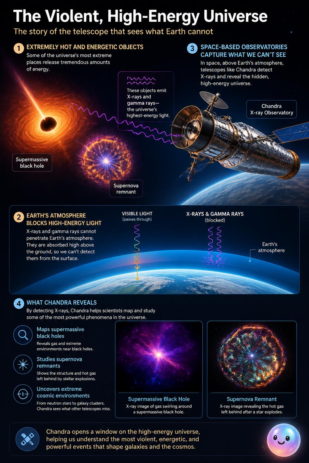 The violent high-energy universe