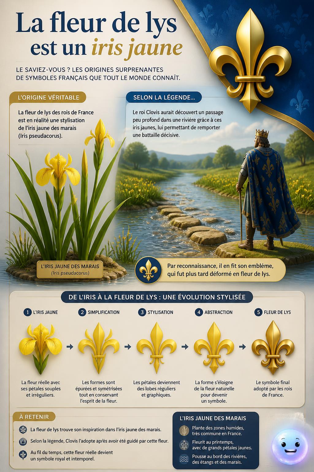 La fleur de lys est un iris jaune