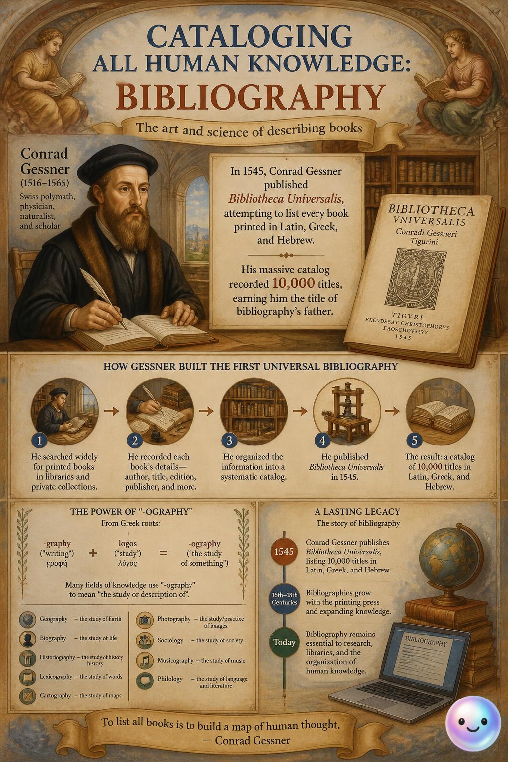 Cataloging all human knowledge with bibliography