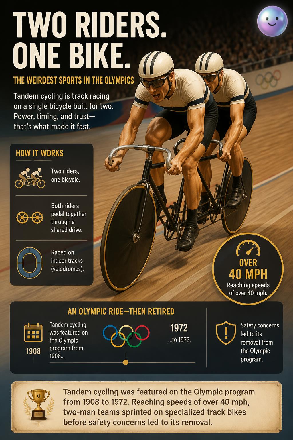 Two riders on a single bicycle