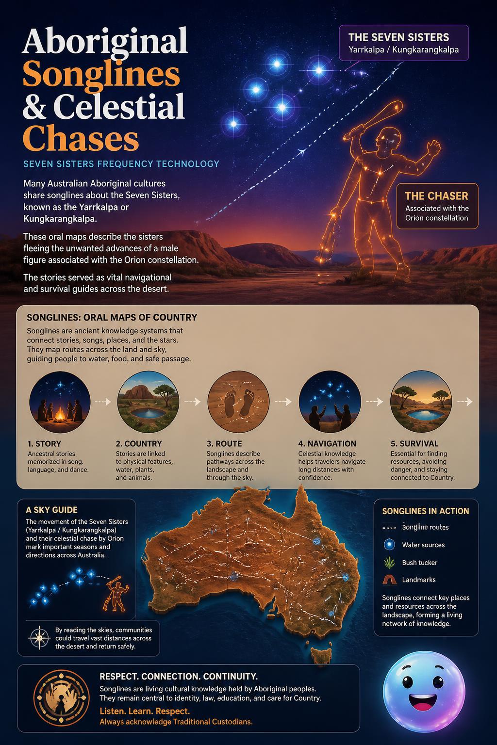 Aboriginal songlines and celestial chases