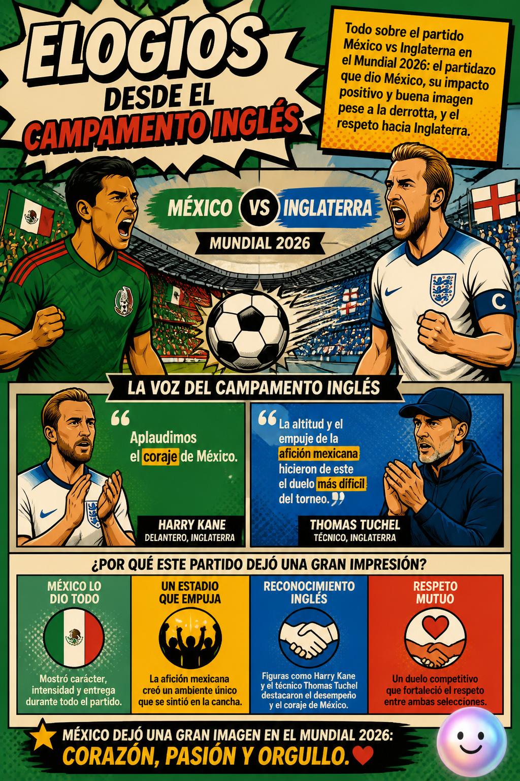Elogios desde el campamento inglés