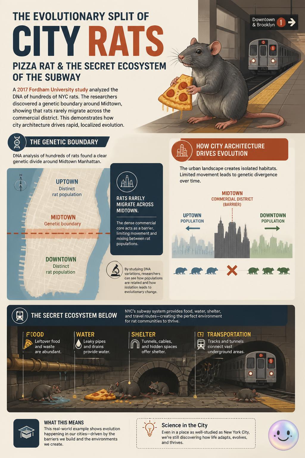 The evolutionary split of city rats