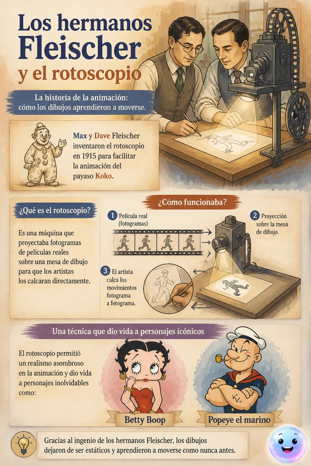 Los hermanos Fleischer y el rotoscopio