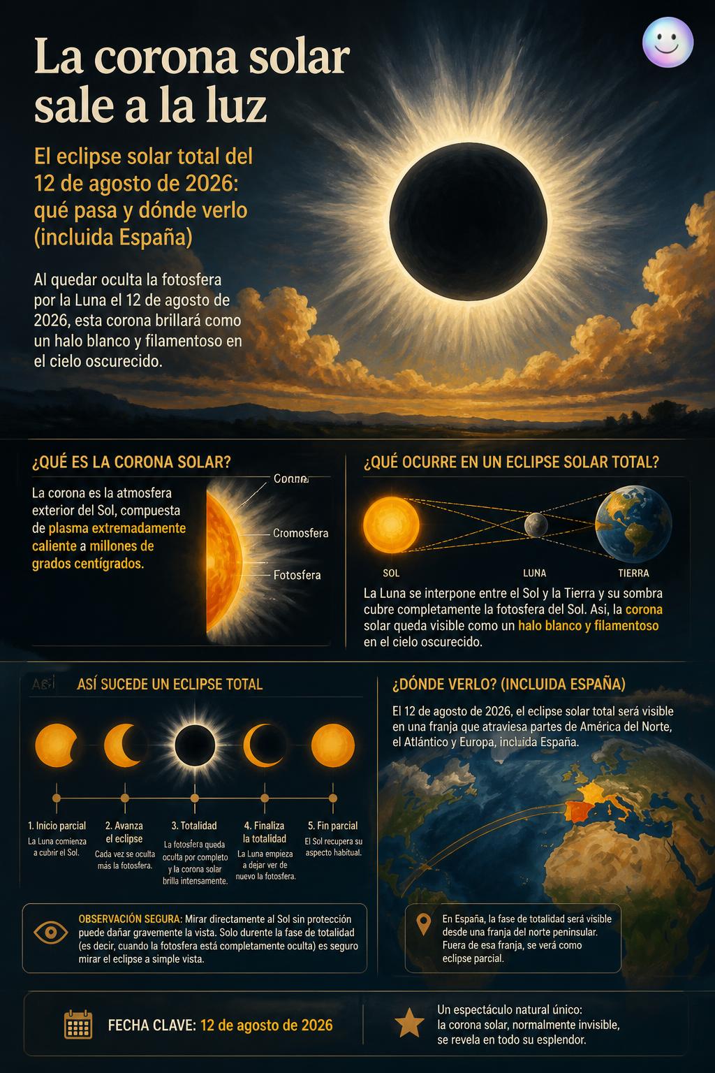 La corona solar sale a la luz