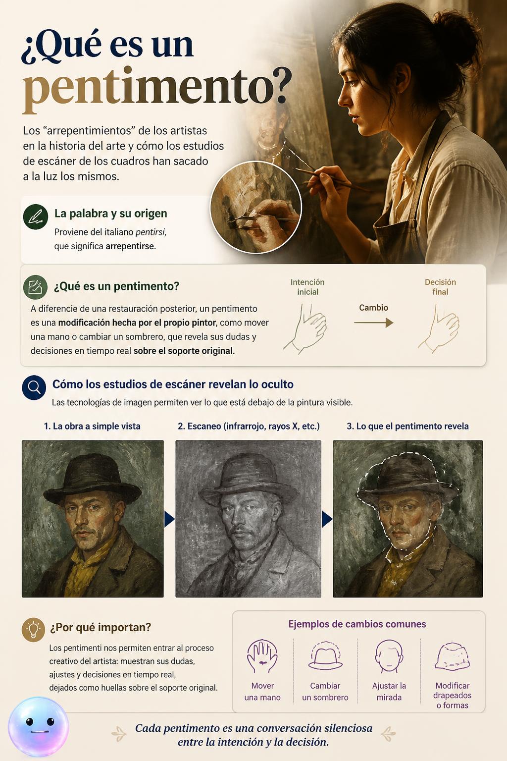 ¿Qué es un pentimento?