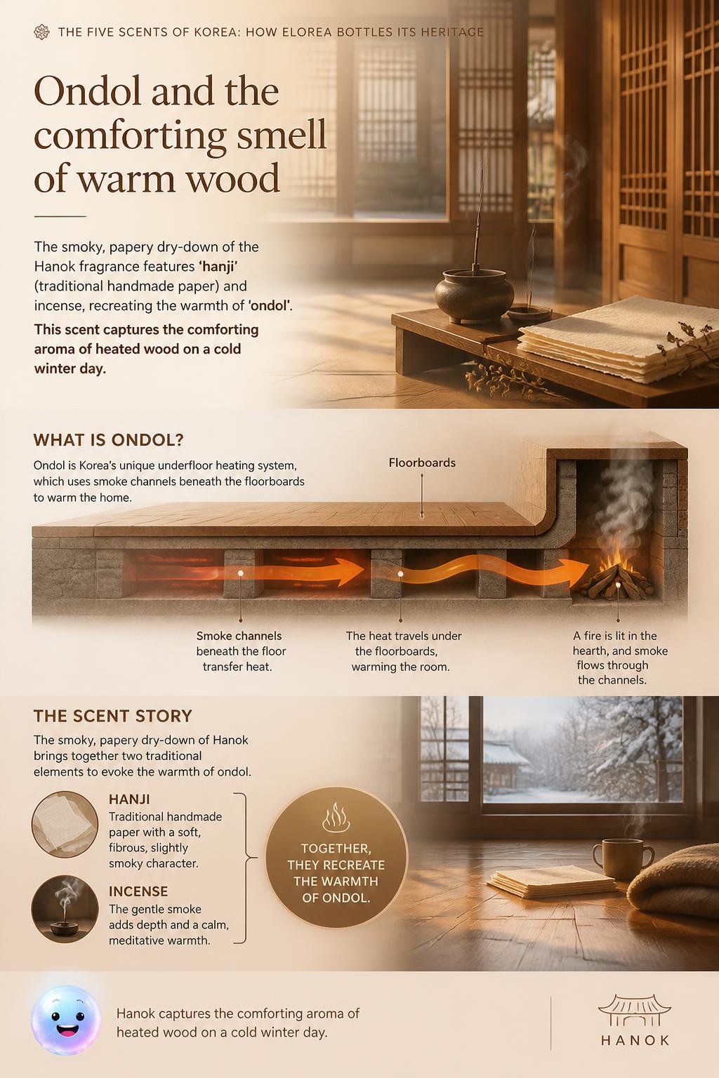 Ondol and the comforting smell of warm wood