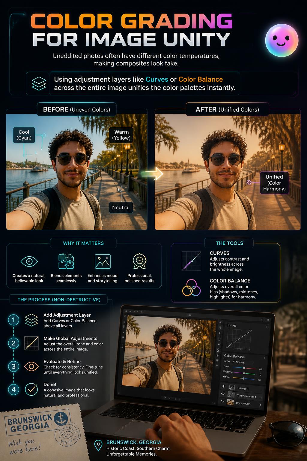 Color grading for image unity