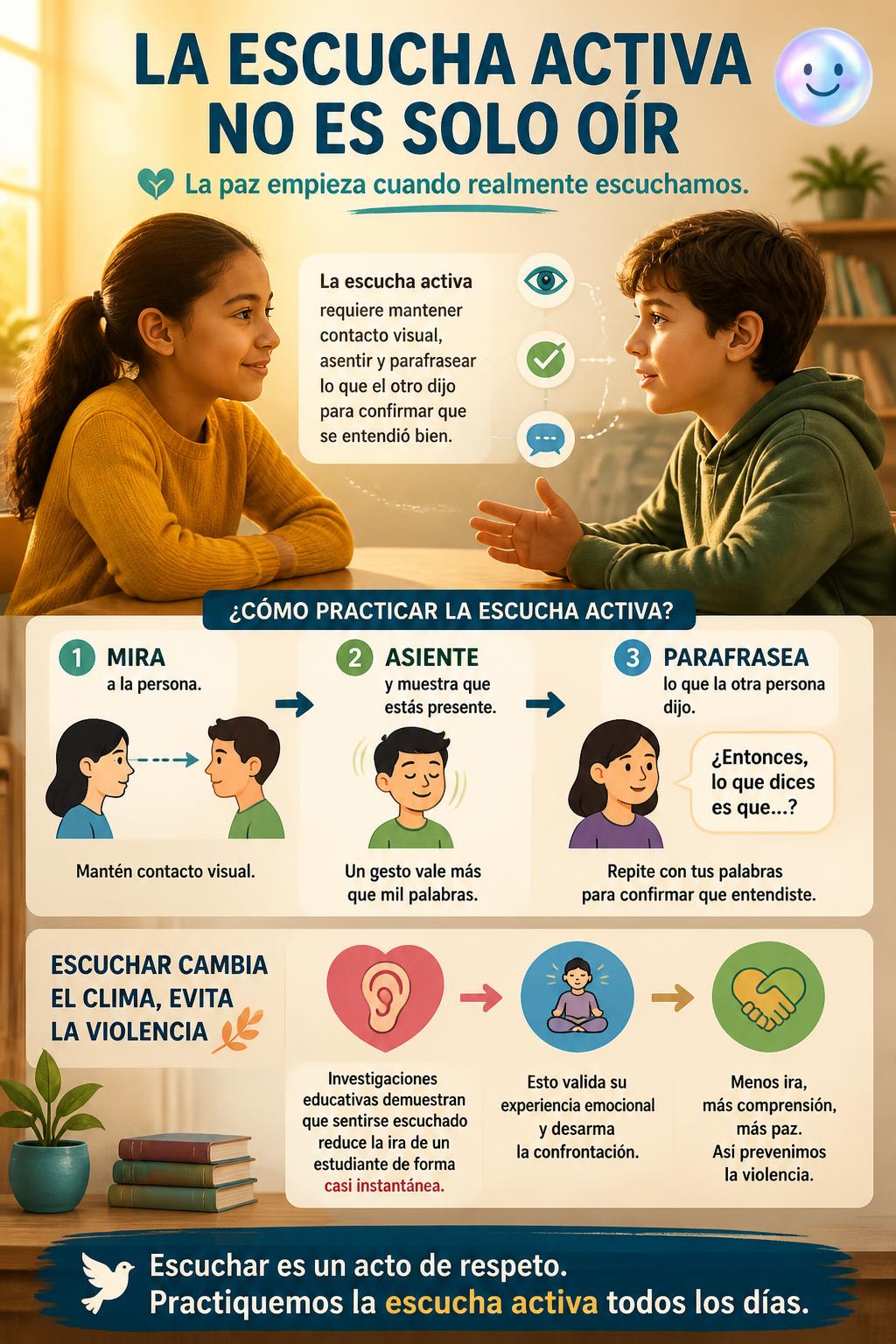 La escucha activa no es solo oír