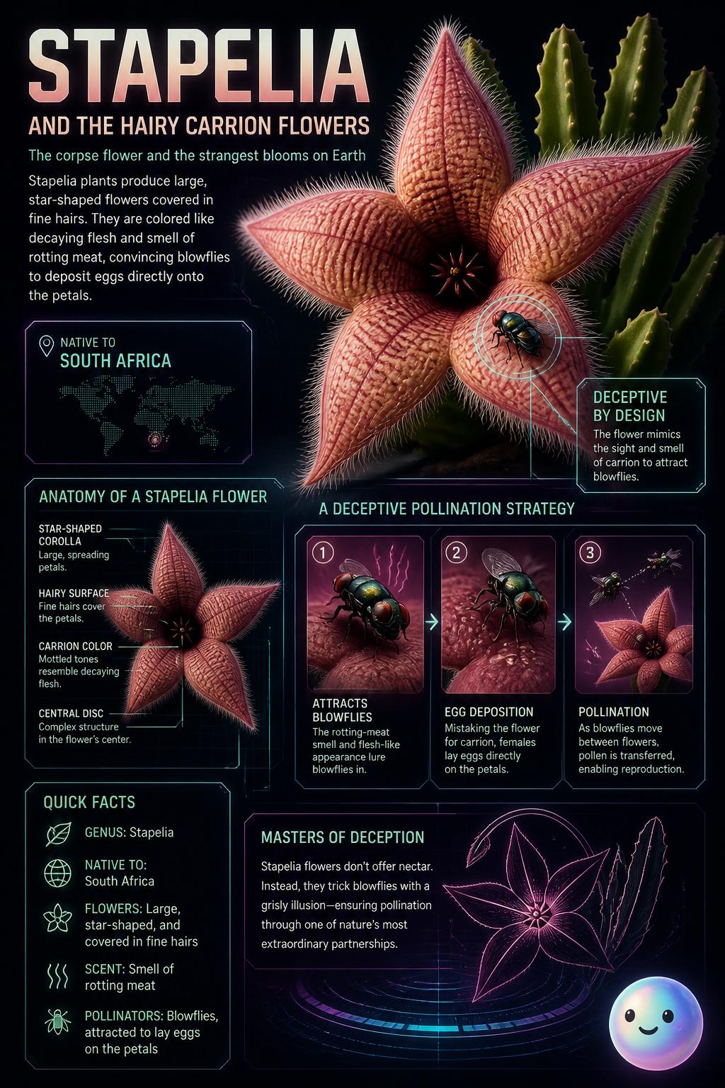Stapelia and the hairy carrion flowers