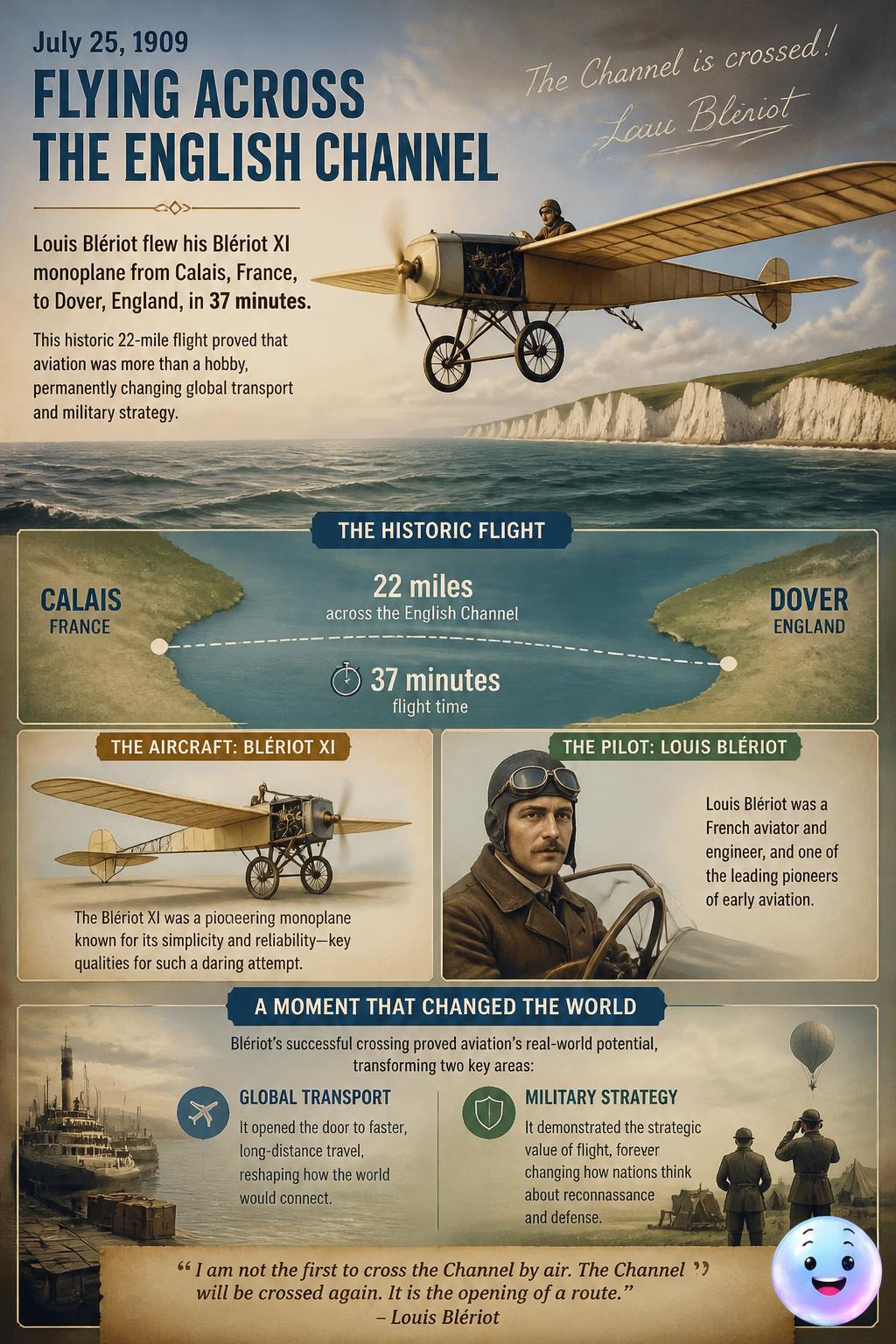 Flying across the English Channel