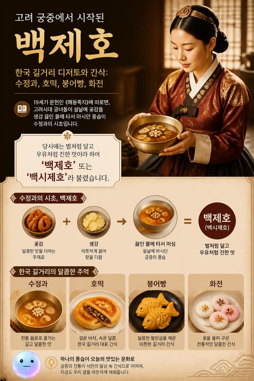 백제호, 고려 궁중에서 시작된 전통 디저트의 역사