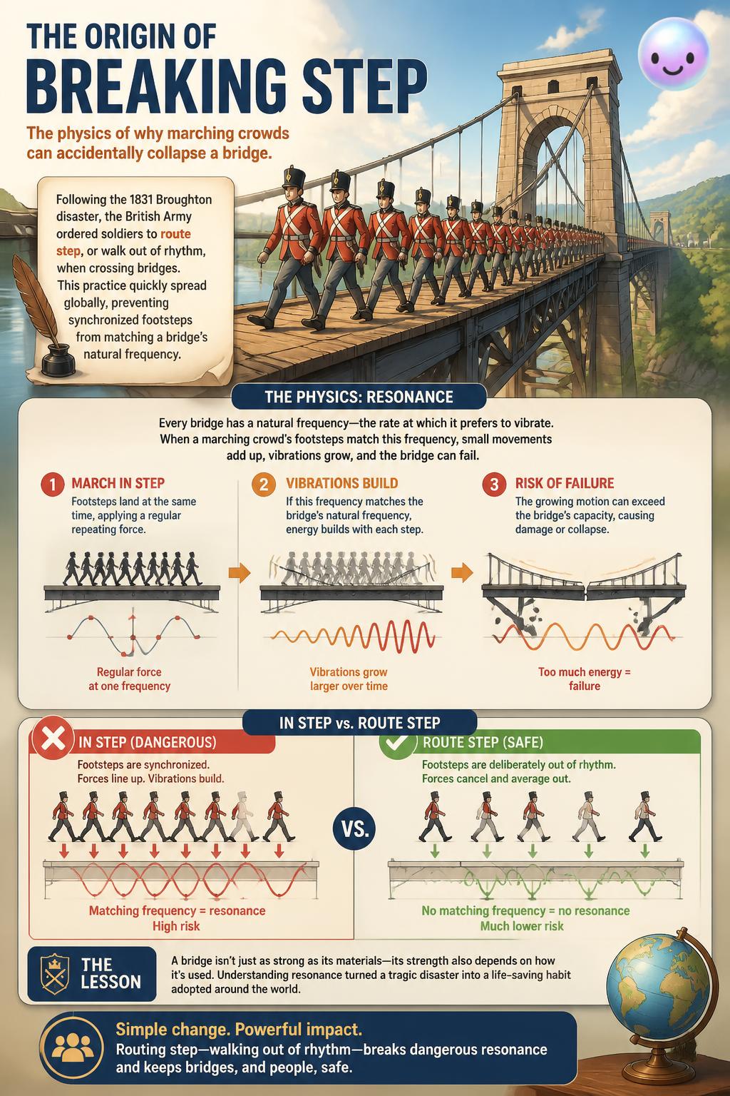 The origin of breaking step