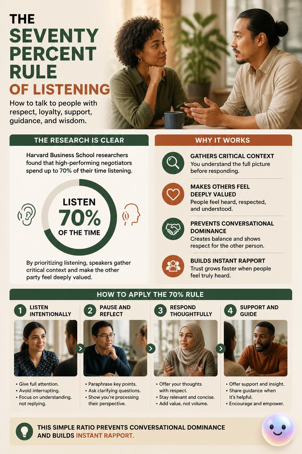 The seventy percent rule of listening