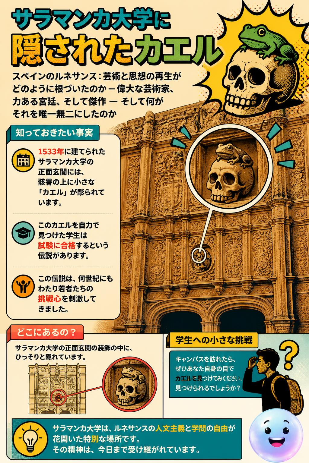 サラマンカ大学に隠されたカエル