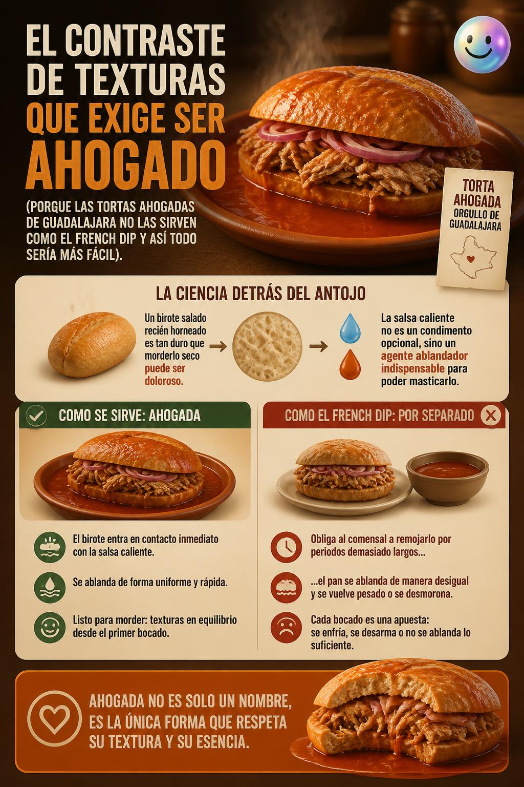 El contraste de texturas que exige ser ahogado