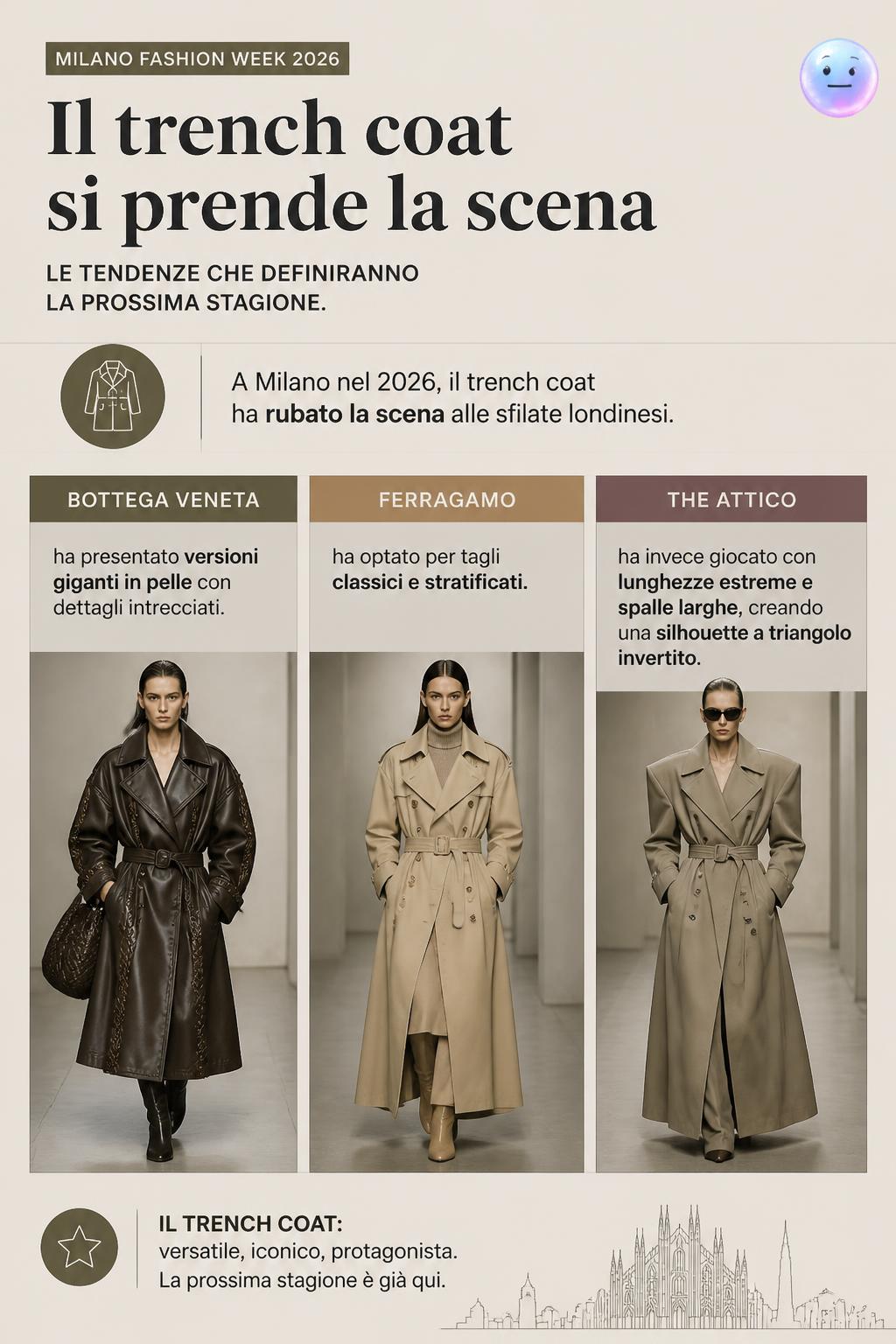 Il trench coat si prende la scena