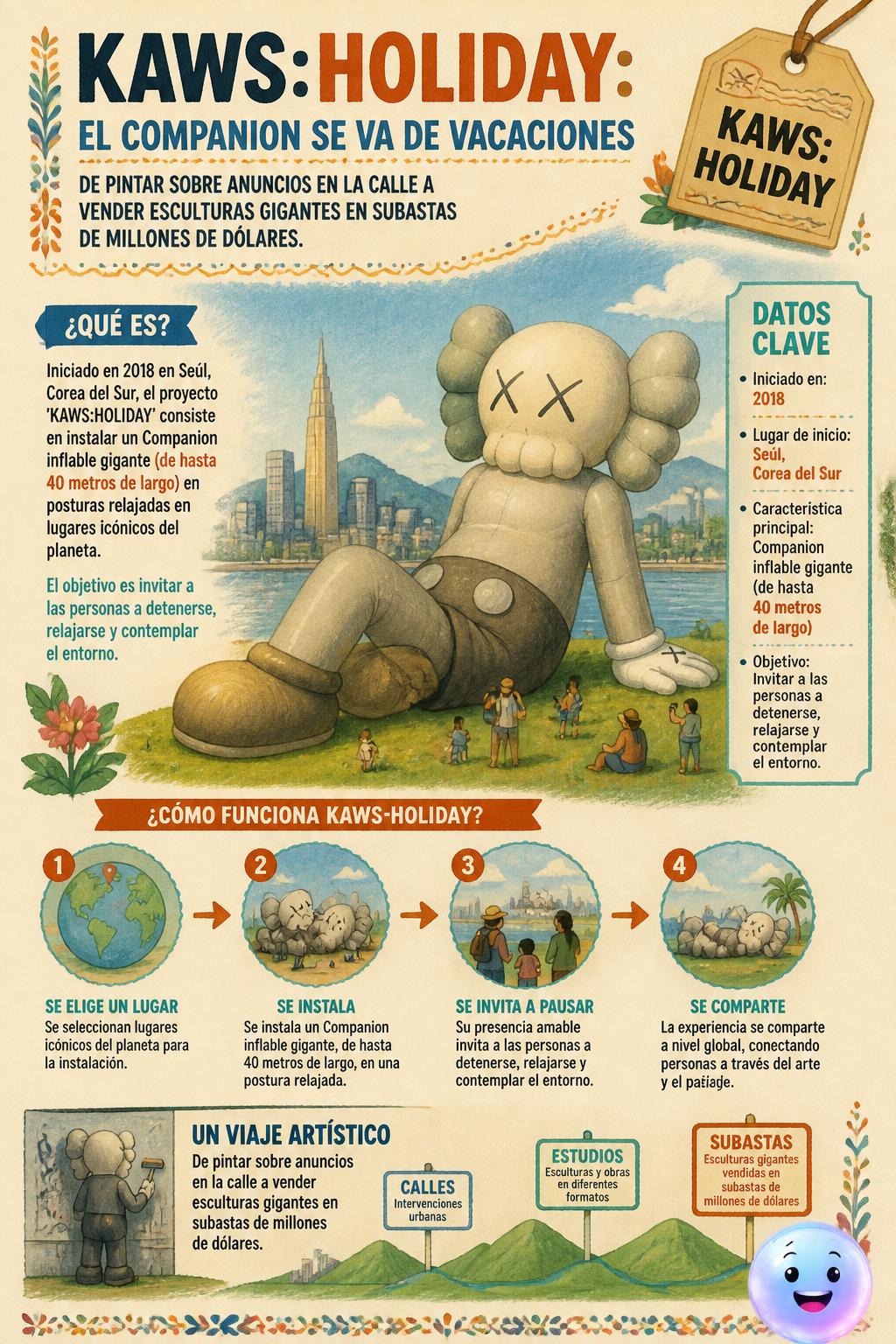 KAWS:HOLIDAY: El Companion se va de vacaciones