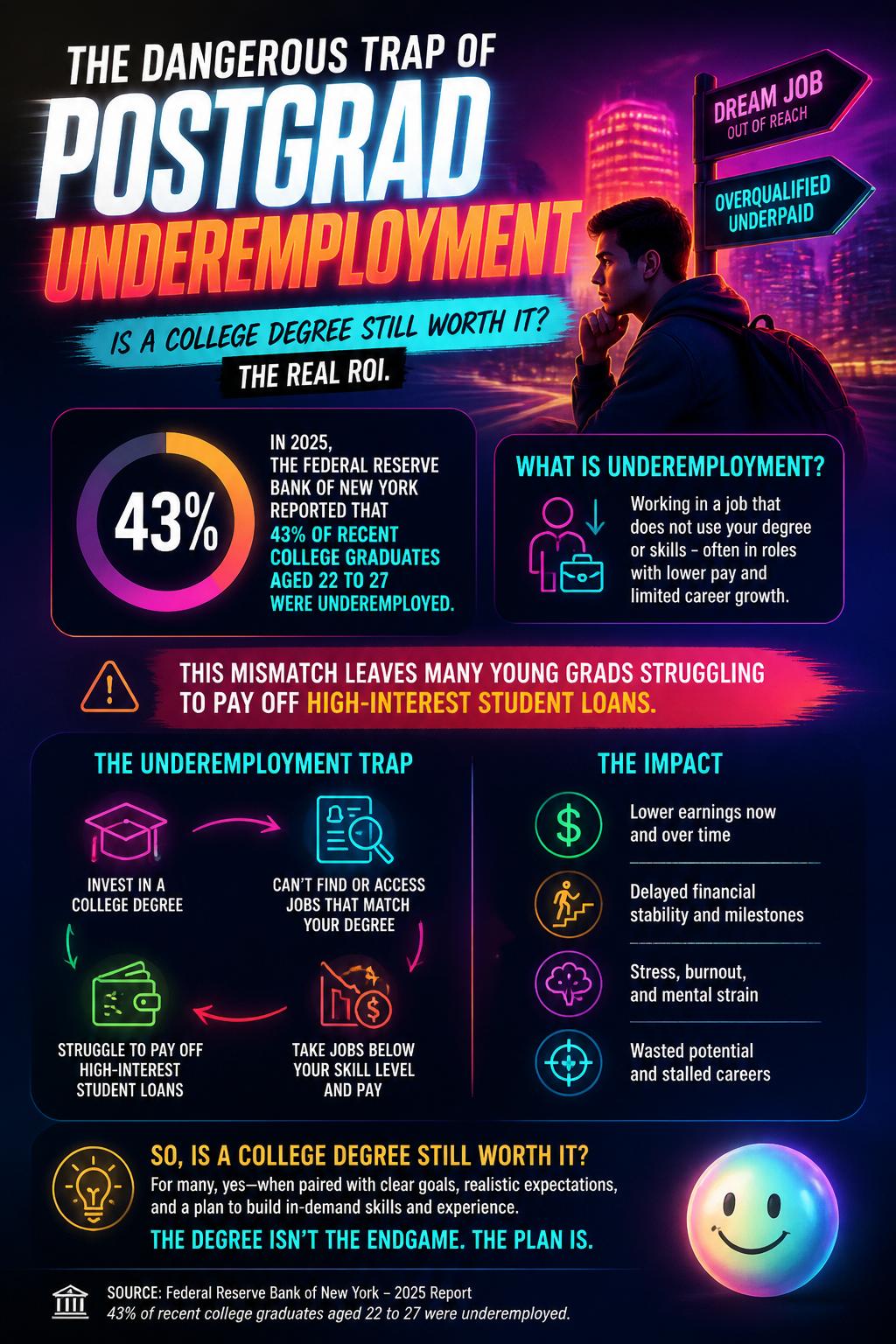 The dangerous trap of postgrad underemployment
