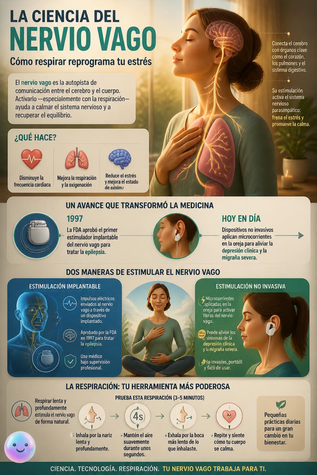 La estimulación eléctrica del nervio