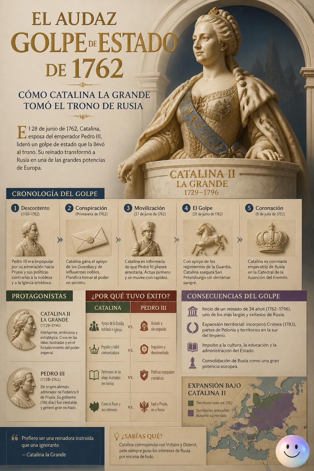 El audaz golpe de estado de 1762