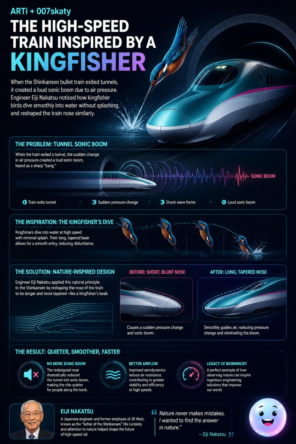 The high-speed train inspired by a kingfisher