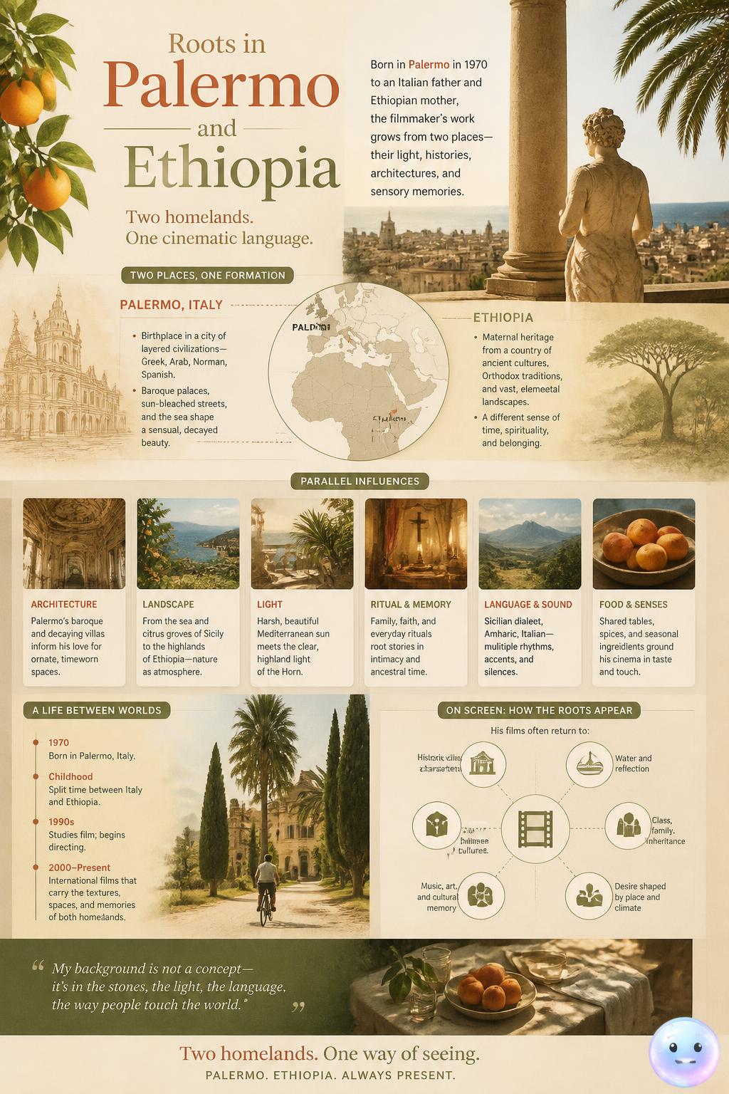 Roots in Palermo and Ethiopia