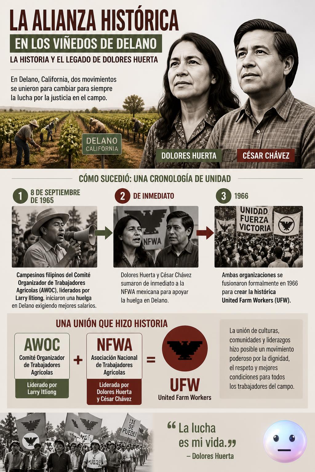 La alianza histórica en los viñedos de Delano