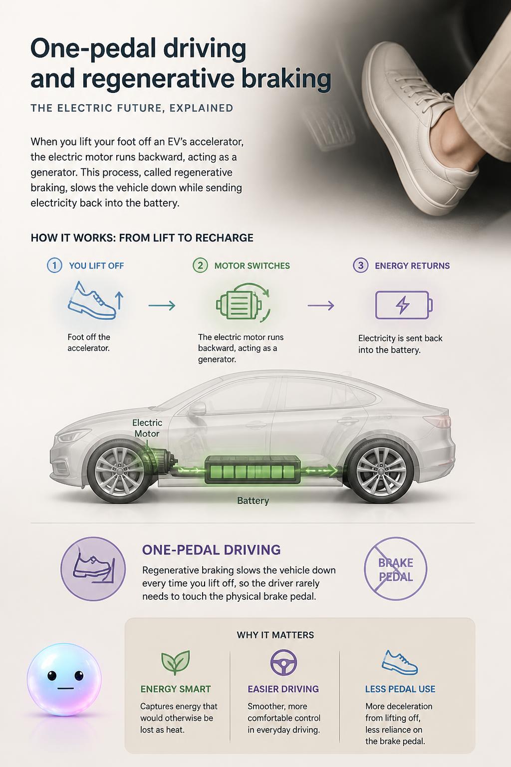 One-pedal driving and regenerative braking