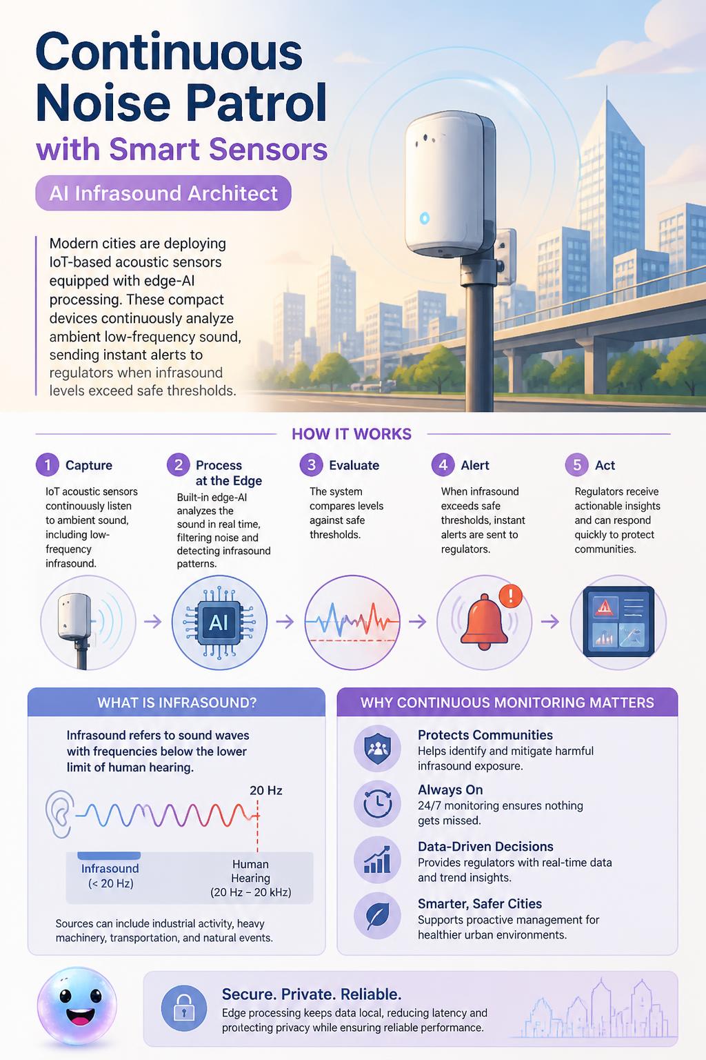 Continuous noise patrol with smart sensors