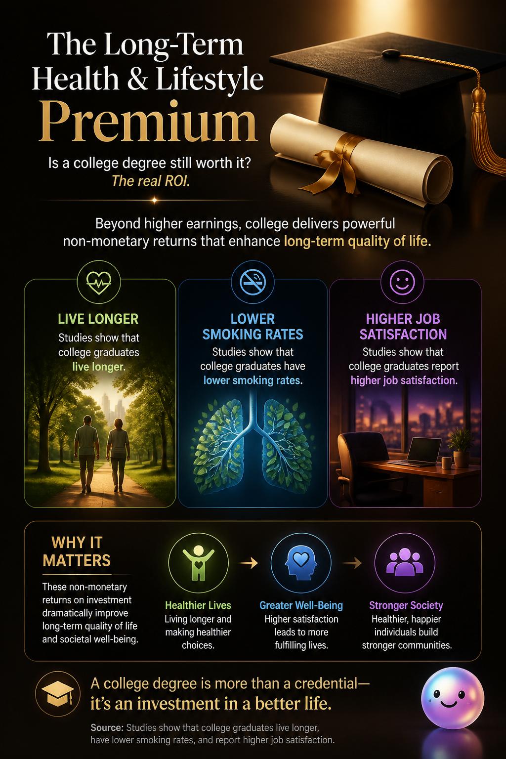 The long-term health and lifestyle premium