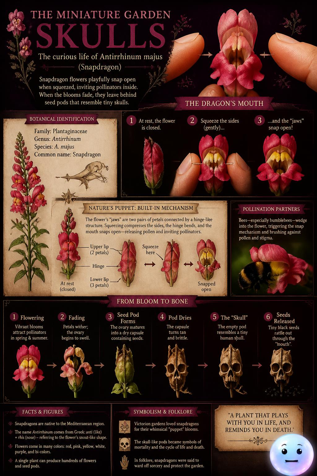 The miniature garden skulls