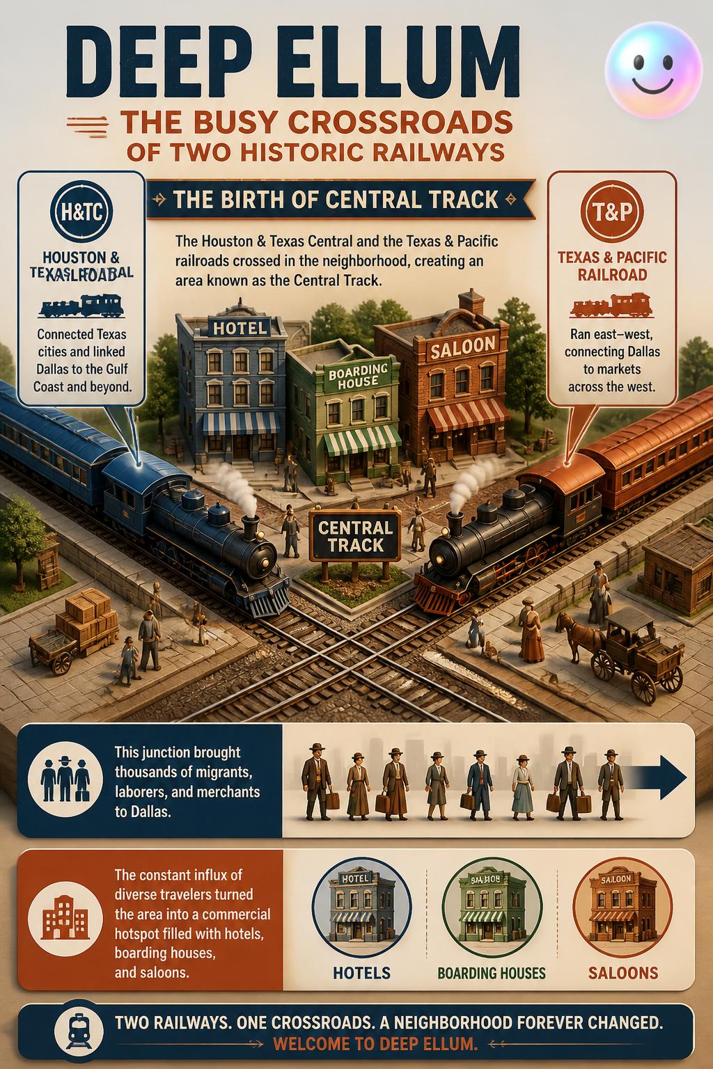 The busy crossroads of two historic railways
