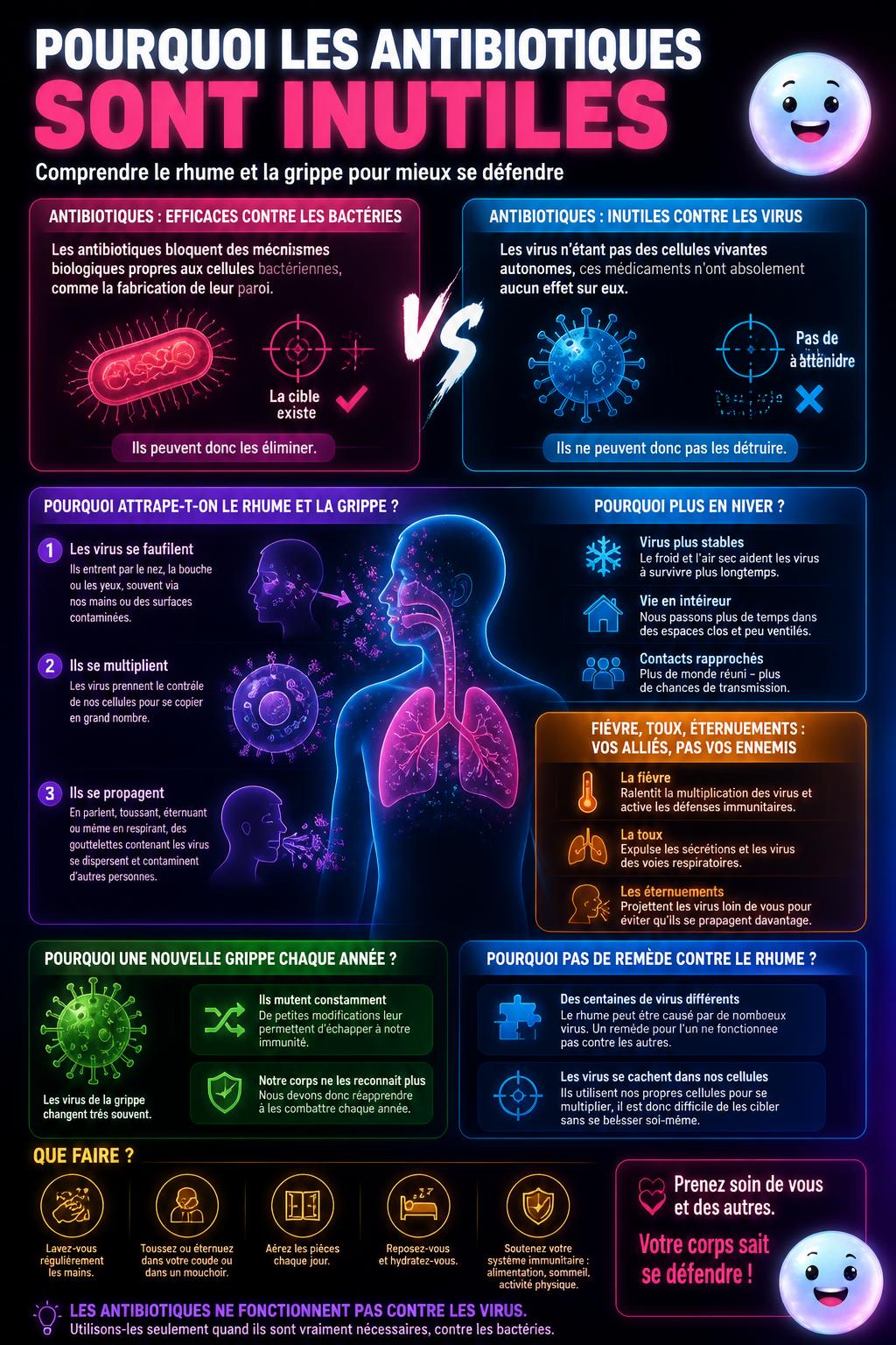 Pourquoi les antibiotiques sont inutiles
