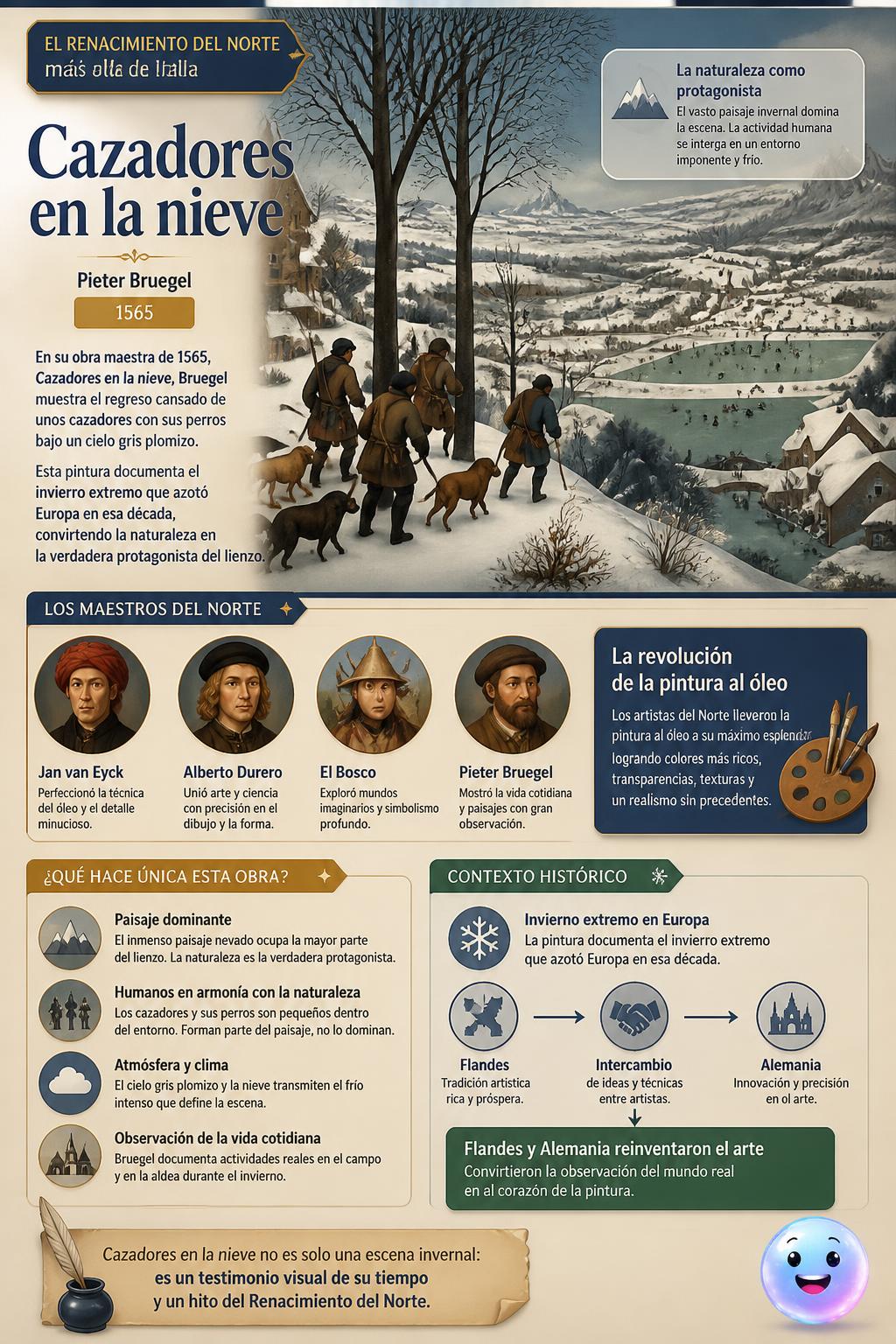 Cazadores en la nieve del siglo XVI