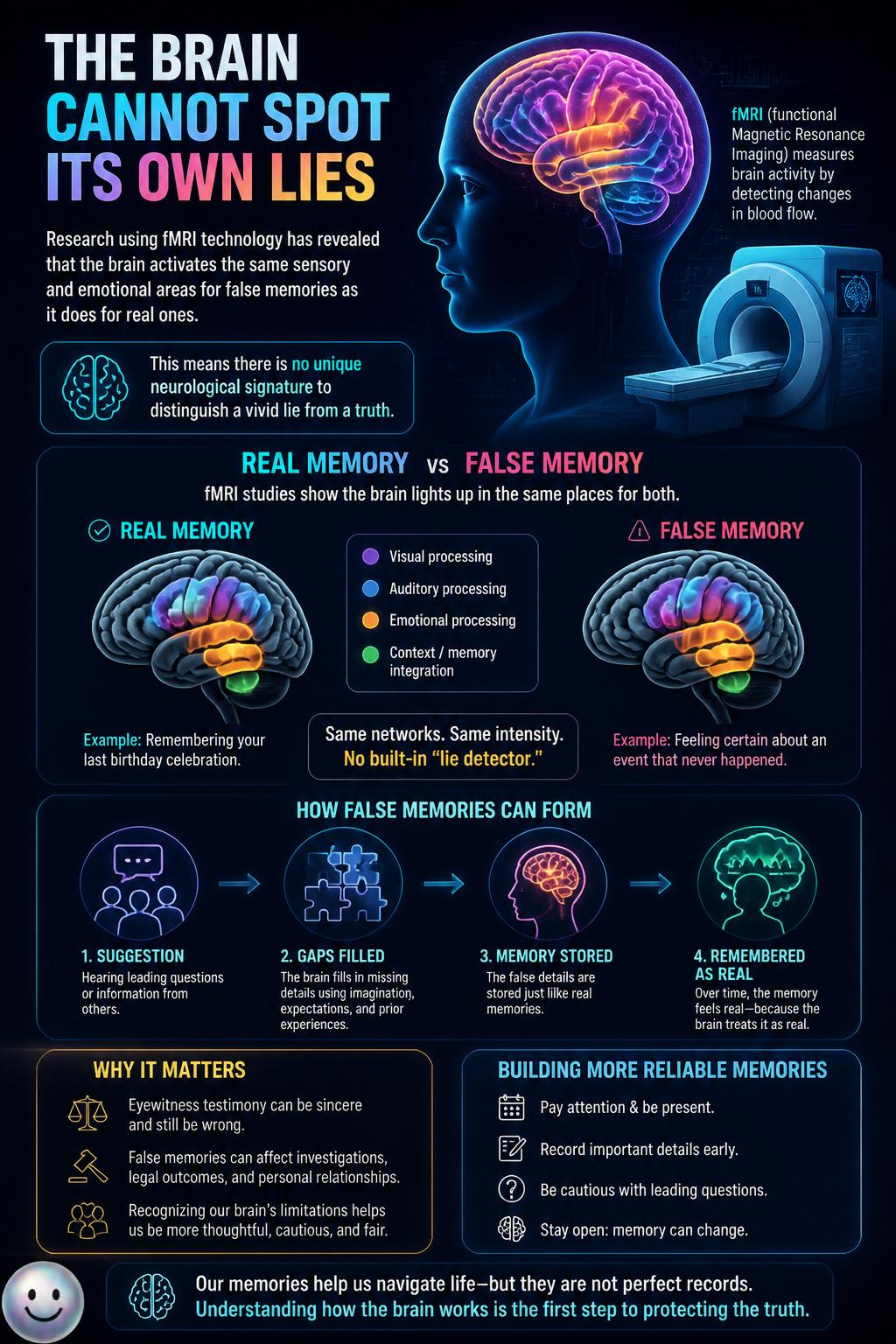 The brain cannot spot its own lies