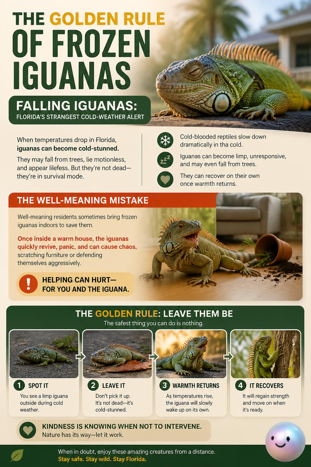 The golden rule of frozen iguanas