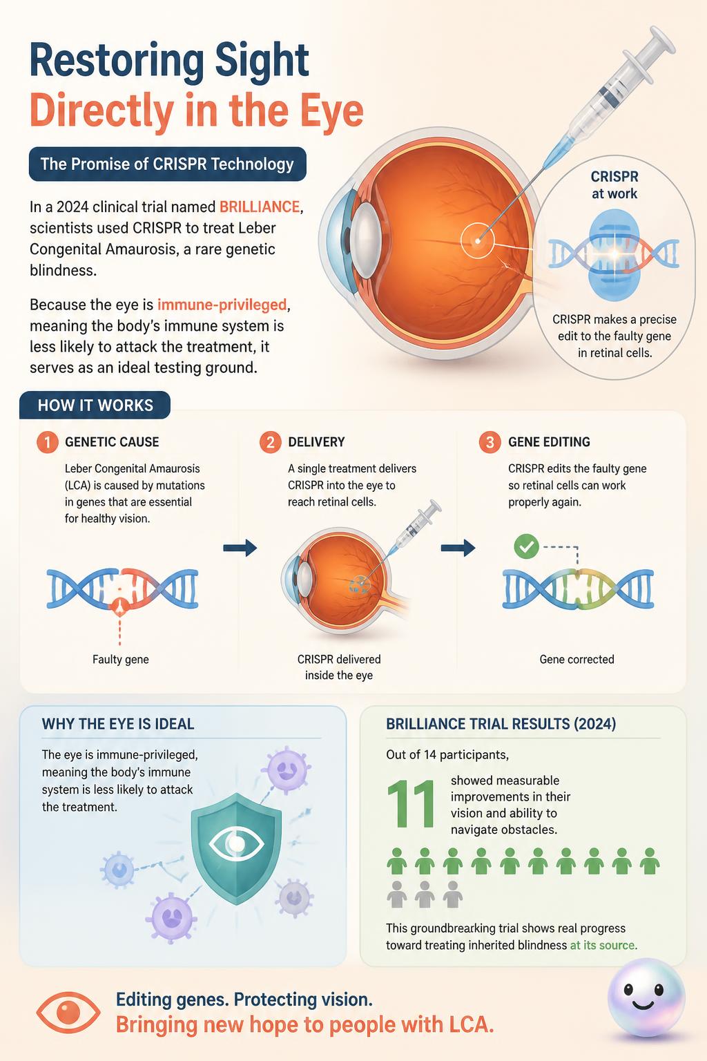 Restoring sight directly in the eye
