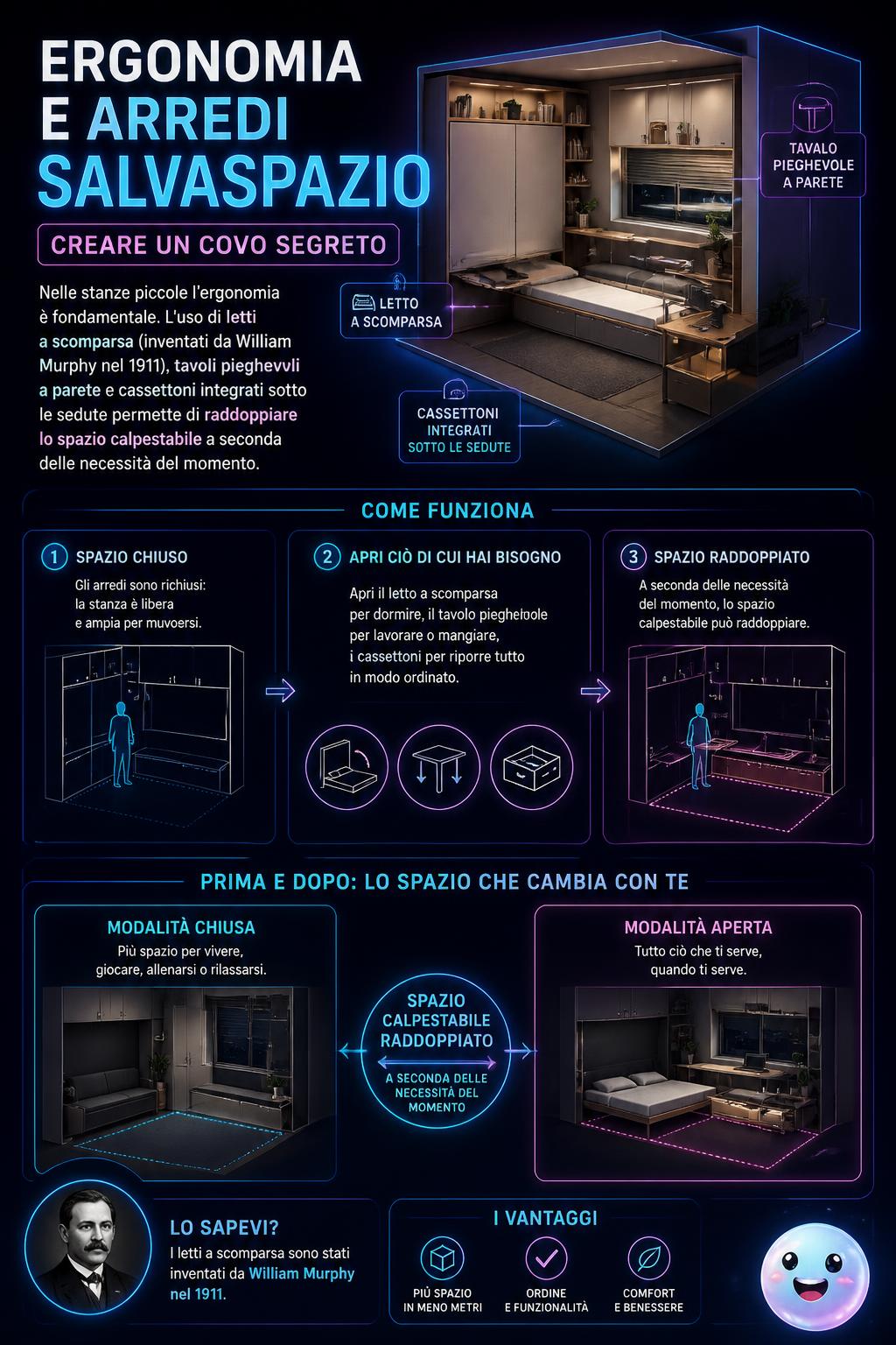 Ergonomia e arredi salvaspazio