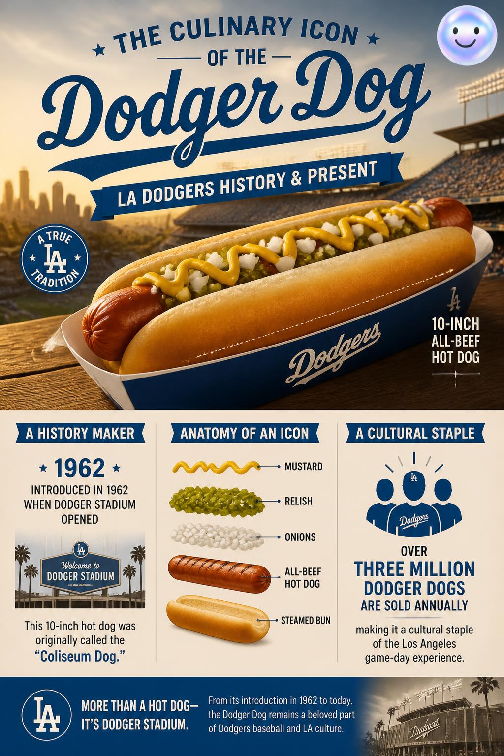 The culinary icon of the Dodger Dog