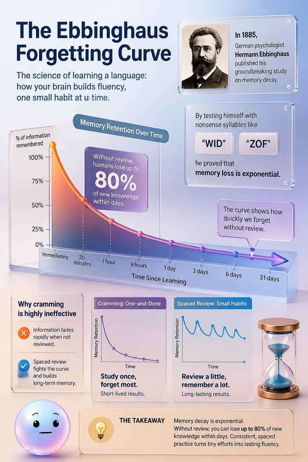 The Ebbinghaus forgetting curve