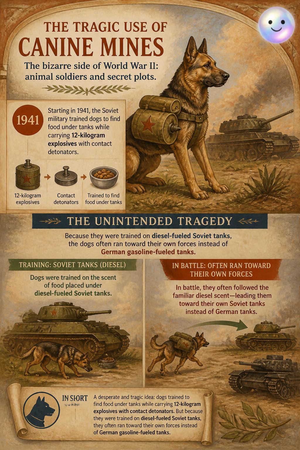 The tragic use of canine mines
