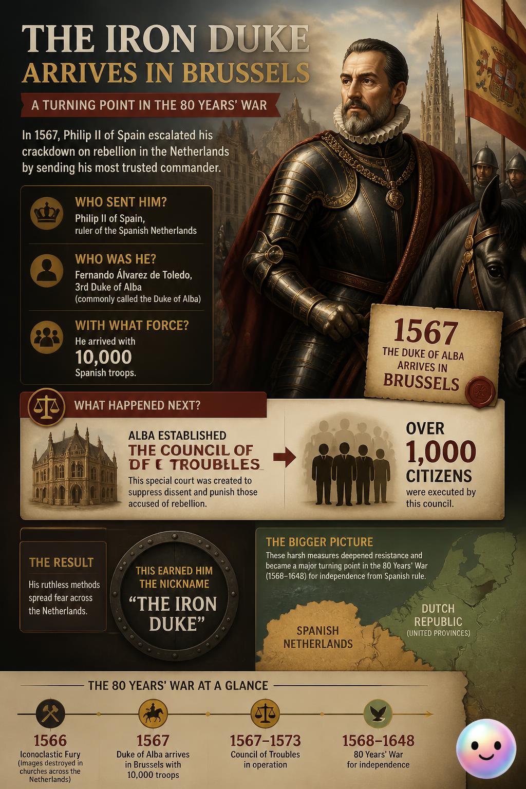 The Iron Duke arrives in Brussels