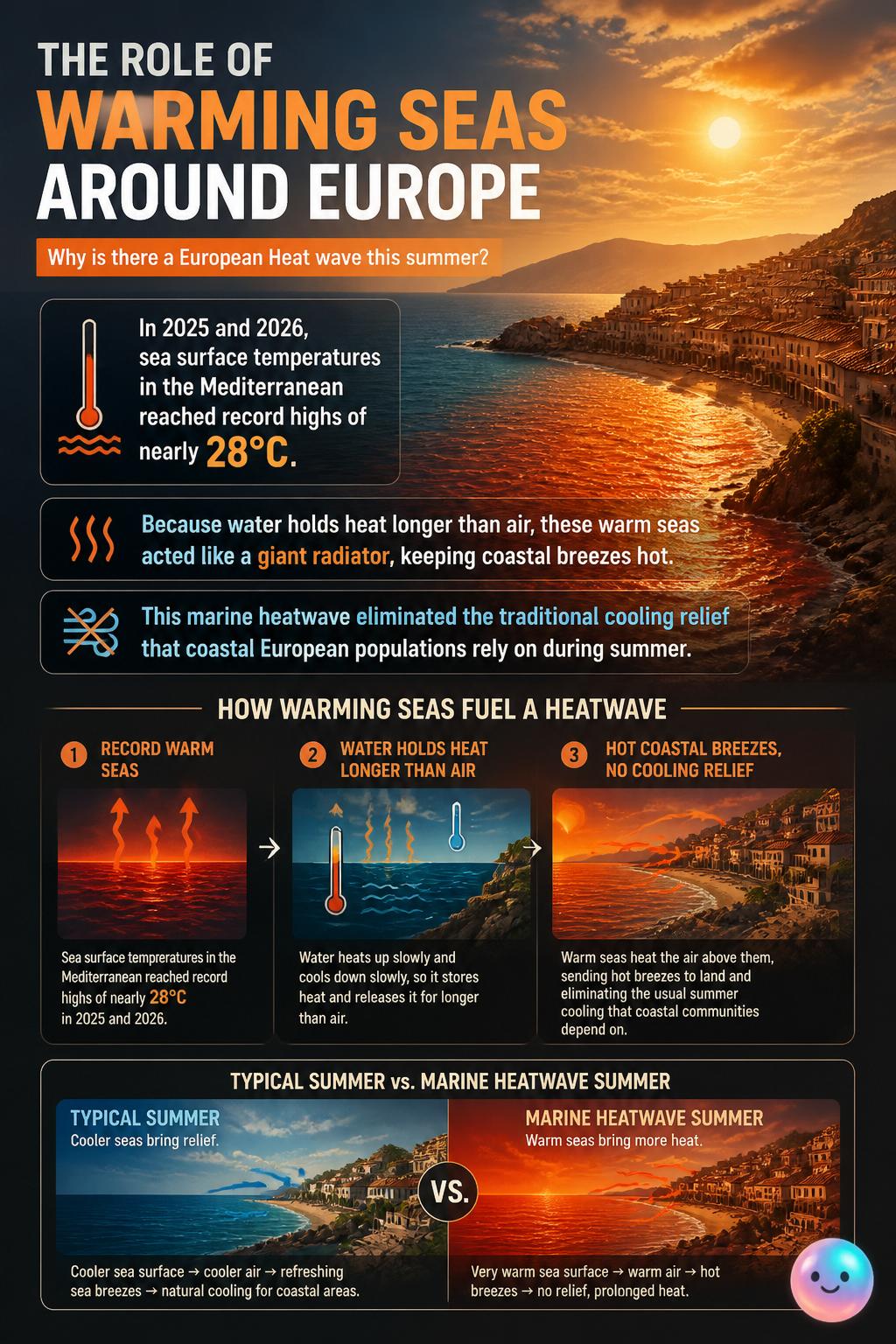 The role of warming seas around Europe
