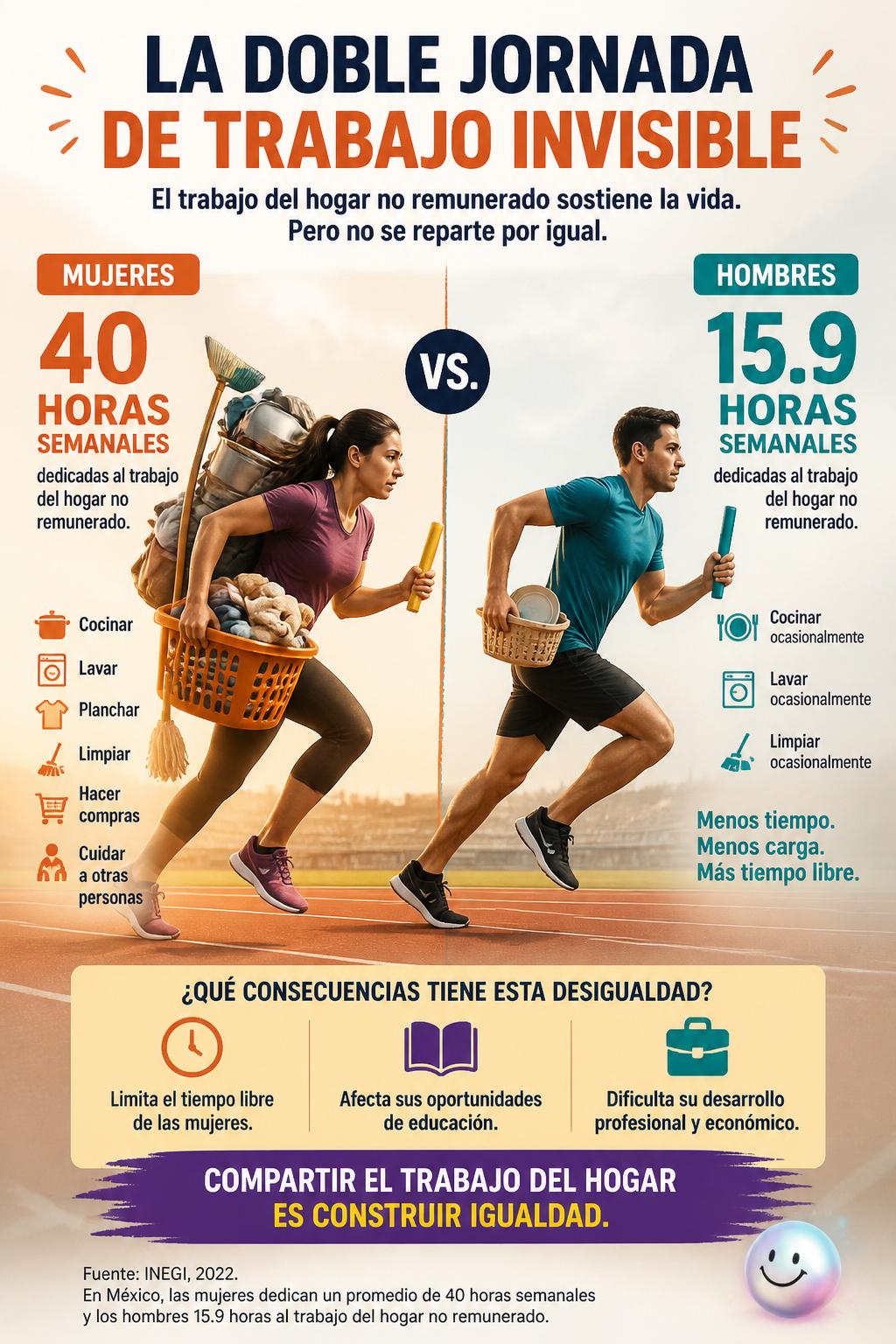 La doble jornada de trabajo invisible