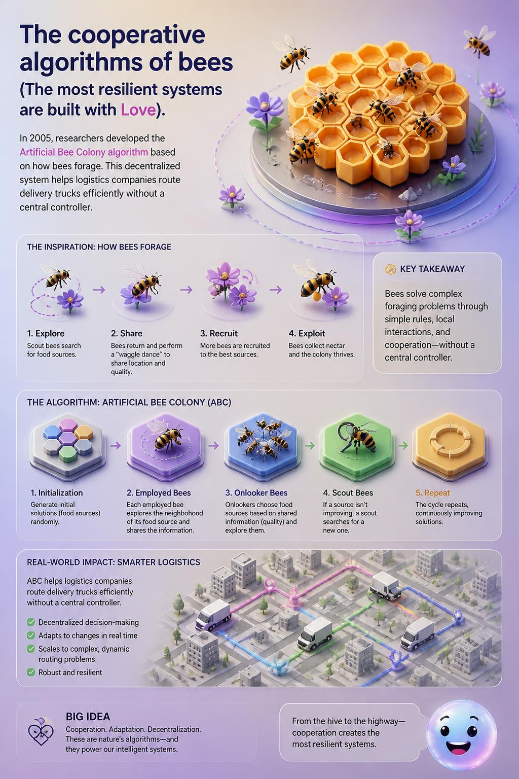 The cooperative algorithms of bees