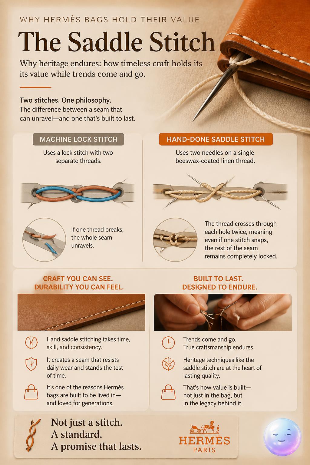 The saddle stitch: why Hermès bags hold their value