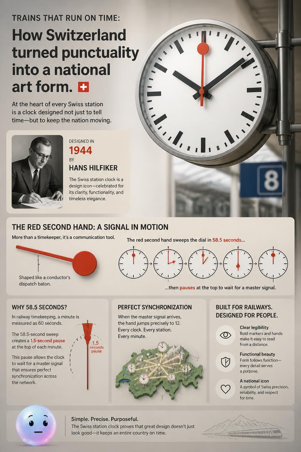 The iconic railway clock
